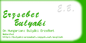 erzsebet bulyaki business card